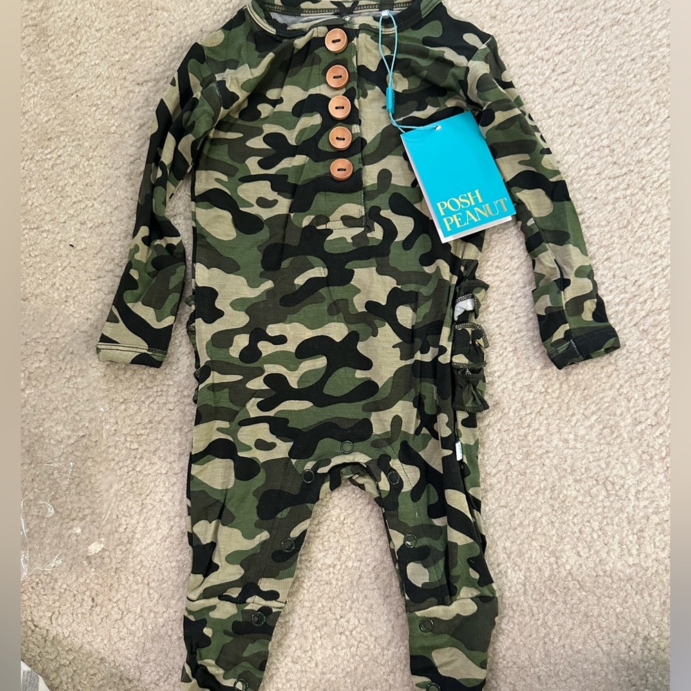 Posh Peanut Girls Footie 0-3